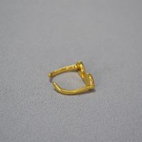 Wholesale Hip-Hop Glasses Copper Gold Plated Open Rings main image 3