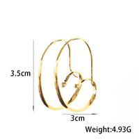 1 Pair Casual Simple Style Snake Sterling Silver White Gold Plated Hoop Earrings main image 2