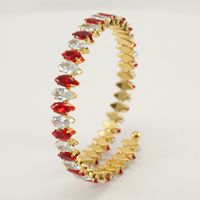 Acier Inoxydable Style Vintage Géométrique Ovale Placage Incruster Zircon Bracelets sku image 8