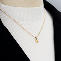 Rostfreier Stahl 18 Karat Vergoldet Einfacher Stil Überzug Brief Halskette Mit Anhänger main image 3