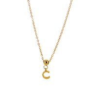 Rostfreier Stahl 18 Karat Vergoldet Einfacher Stil Überzug Brief Halskette Mit Anhänger sku image 3