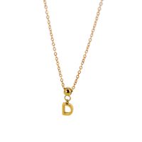 Rostfreier Stahl 18 Karat Vergoldet Einfacher Stil Überzug Brief Halskette Mit Anhänger sku image 4
