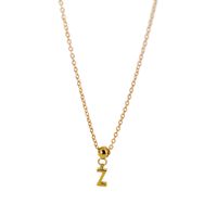 Rostfreier Stahl 18 Karat Vergoldet Einfacher Stil Überzug Brief Halskette Mit Anhänger sku image 26