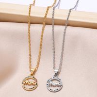 Copper Simple Style Geometric Letter Plating Pendant Necklace main image 1