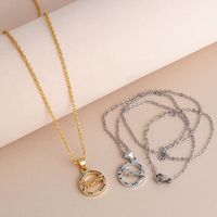 Copper Simple Style Geometric Letter Plating Pendant Necklace main image 5