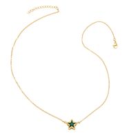 Copper Simple Style Star Plating Inlay Zircon Pendant Necklace main image 2