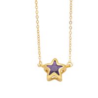 Copper Simple Style Star Plating Inlay Zircon Pendant Necklace sku image 4