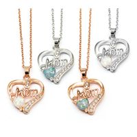 Copper Simple Style Classic Style Heart Shape Inlaid Gemstone Necklace main image 5
