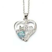 Copper Simple Style Classic Style Heart Shape Inlaid Gemstone Necklace sku image 1