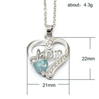 Copper Simple Style Classic Style Heart Shape Inlaid Gemstone Necklace main image 3