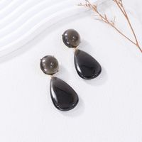 1 Pair Casual Round Water Droplets Enamel Inlay Resin Resin Drop Earrings main image 6