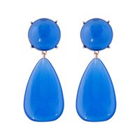 1 Pair Casual Round Water Droplets Enamel Inlay Resin Resin Drop Earrings sku image 1