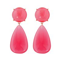 1 Pair Casual Round Water Droplets Enamel Inlay Resin Resin Drop Earrings sku image 3