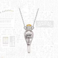 Sterling Silber Weißgold Plattiert IG-Stil Elegant Flasche Inlay Künstliche Edelsteine Achat Halskette Mit Anhänger sku image 1