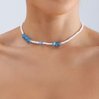 Lässig Einfacher Stil Geometrisch Künstlicher Kristall Saatperle Perlen Überzug Frau Halskette main image 3