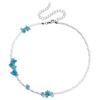 Lässig Einfacher Stil Geometrisch Künstlicher Kristall Saatperle Perlen Überzug Frau Halskette sku image 5