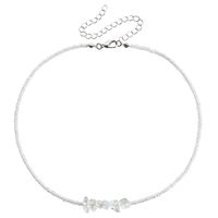 Lässig Einfacher Stil Geometrisch Künstlicher Kristall Saatperle Perlen Überzug Frau Halskette sku image 2