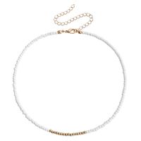 Lässig Einfacher Stil Geometrisch Künstlicher Kristall Saatperle Perlen Überzug Frau Halskette sku image 4