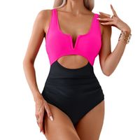 Women's Simple Style Solid Color 1 Piece One Piece Swimwear main image 4