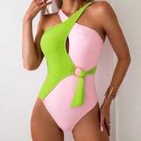 Women's Vacation Solid Color 1 Piece One Piece Swimwear main image 3
