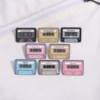 Cartoon Style Simple Style Letter Radio Tape Alloy Stamping Stoving Varnish Plating Unisex Brooches main image 10