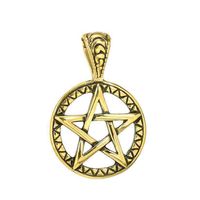 Stainless Steel Hip-Hop Round Star Pendant Necklace sku image 4