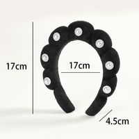 Women's Casual Solid Color Flannel Inlay Artificial Pearls Hair Band main image 3