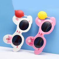 Cartoon Style Cute Balloon Bow Knot Tac Special-Shaped Mirror Full Frame Kids Sunglasses main image 1