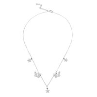 Stainless Steel Gold Plated Simple Style Star Butterfly None Necklace sku image 1