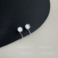 1 Pair IG Style Geometric Plating Inlay Copper Zircon Earrings sku image 1