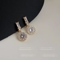 1 Pair IG Style Geometric Plating Inlay Copper Zircon Earrings sku image 36