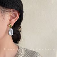 1 Pair Elegant Retro Geometric Freshwater Pearl Earrings main image 5
