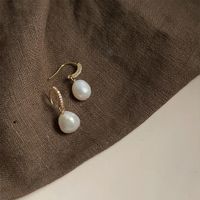 1 Pair Elegant Retro Geometric Freshwater Pearl Earrings sku image 2