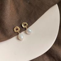 1 Pair Elegant Retro Geometric Freshwater Pearl Earrings sku image 8
