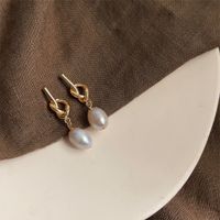 1 Pair Elegant Retro Geometric Freshwater Pearl Earrings sku image 5