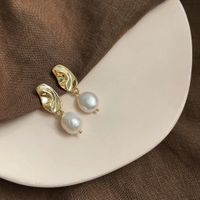 1 Pair Elegant Retro Geometric Freshwater Pearl Earrings sku image 7