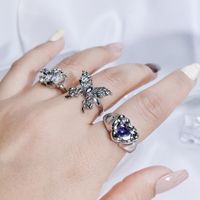 Wholesale IG Style Cool Style Star Heart Shape Butterfly Copper Plating Inlay Zircon Open Rings main image 3