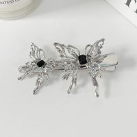 Women's Casual Simple Style Heart Shape Bow Knot Alloy Plating Zircon Hair Clip sku image 11