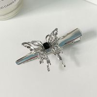 Women's Casual Simple Style Heart Shape Bow Knot Alloy Plating Zircon Hair Clip sku image 3