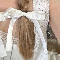 Frau Süss Einfacher Stil Bogenknoten Tuch Haarklammer sku image 5