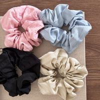 Women's Sweet Simple Style Stripe Cloth Pleated Hair Tie main image 1