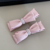 Women's Sweet Simple Style Bow Knot Cloth Hair Clip Hair Tie sku image 1
