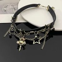 IG Style Cool Style Star Bear Mixed Materials Chain Hollow Out Inlay Rhinestones Women's Choker main image 2