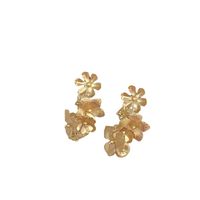 1 Pair Sweet Flower Plating Metal Drop Earrings main image 3