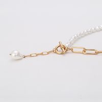 Wholesale Jewelry IG Style Elegant Geometric Artificial Pearl Iron Beaded Plating Necklace main image 3