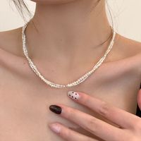 Glas Kupfer Retro Geometrisch Perlen Überzug Halskette main image 1