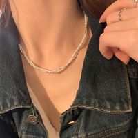 Glas Kupfer Retro Geometrisch Perlen Überzug Halskette main image 5