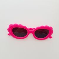 Sweet Solid Color Pc Resin Oval Frame Full Frame Kids Sunglasses sku image 1