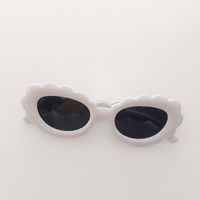 Sweet Solid Color Pc Resin Oval Frame Full Frame Kids Sunglasses sku image 2