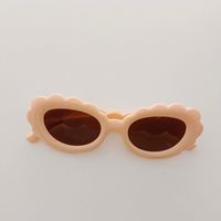 Sweet Solid Color Pc Resin Oval Frame Full Frame Kids Sunglasses sku image 3